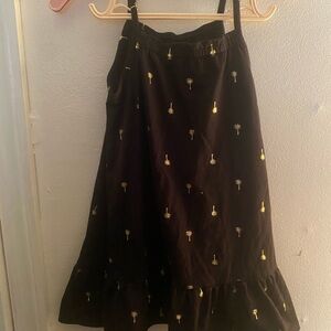 The Children's Place Black Dress with Gold Palm Accents